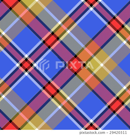 Blue madras fabric texture seamless pattern 29420311