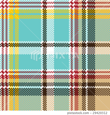 Blue madras pixel texture fabric seamless pattern 29420312