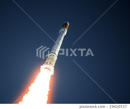 Carrier Rocket Takes Off In The Sky Carrier Rocket Takes Off In The Sky 29420537