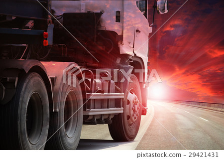 Truck on the road. Truck on the road. 29421431