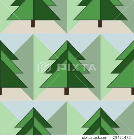 Good Seamless Firs Forest Pattern Good Seamless Firs Forest Pattern 29421472