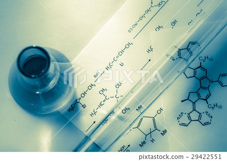 Chemical tubes with reaction formula Chemical tubes with reaction formula 29422551