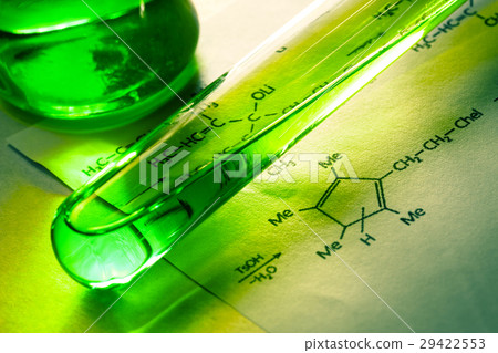 Chemical tubes with reaction formula Chemical tubes with reaction formula 29422553