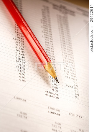 Operating budget and pencil 29422614