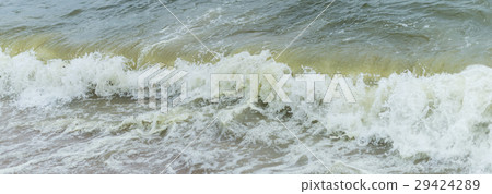 Sea wave with beach, Algal bloom in sea 29424289