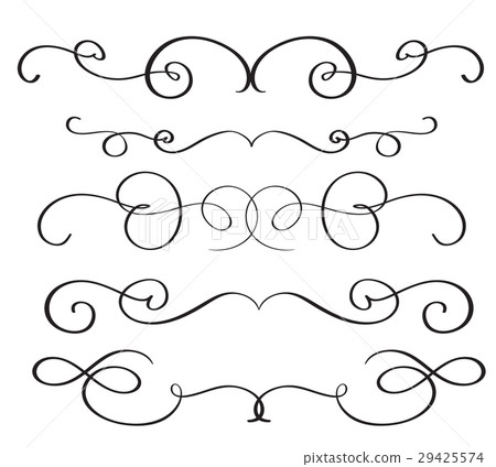 art calligraphy flourish of vintage decorative - Stock Illustration ...