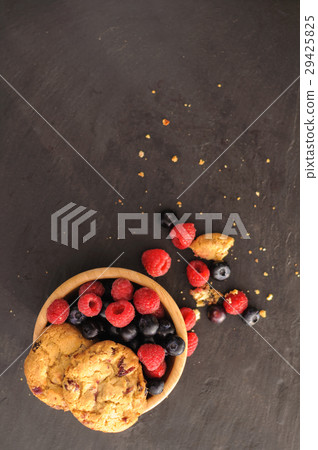 cookies raspberries and blueberries 29425825