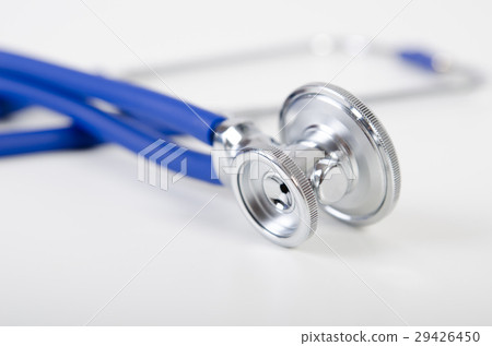 Blue stethoscope close up 29426450