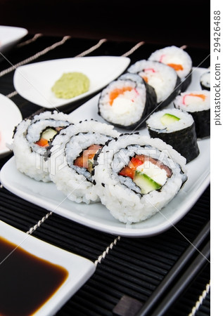 Plate with sushi set Plate with sushi set 29426488