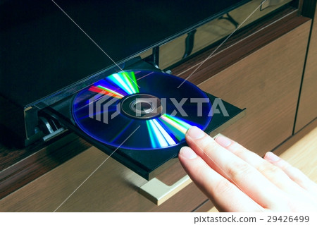 Blu-ray player with inserted disc 29426499