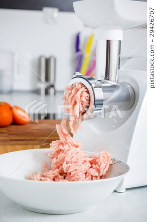 Grinder with minced meat in modern kitchen 29426707