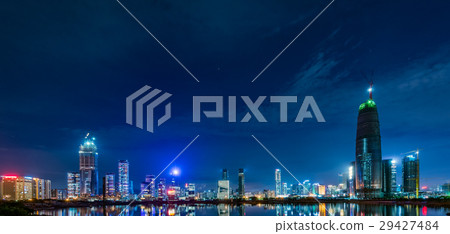 High-rise building group in Shenzhen China Night view High-rise building group in Shenzhen China Night view 29427484