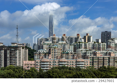 中國深圳的住宅區和高層建築 中國深圳的住宅區和高層建築 29427601