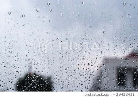 Drops of rain on the glass Drops of rain on the glass 29428431