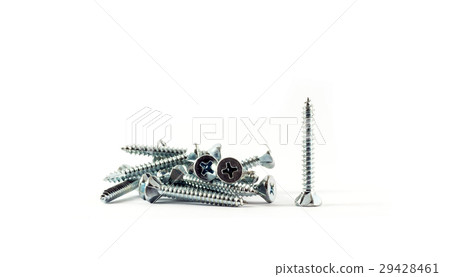 Close up screw isolated on white background Close up screw isolated on white background 29428461