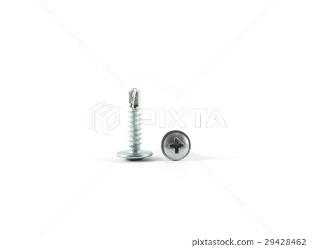 Close up screw isolated on white background Close up screw isolated on white background 29428462