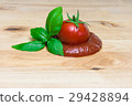 Ketchup cuncept tomato puree basil board 29428894