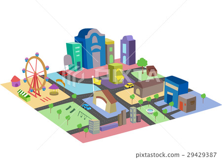 Colorful Miniature City Colorful Miniature City 29429387