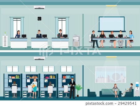Office worker with office desk  29429541