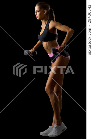 Young fitness girl isolated 29430342