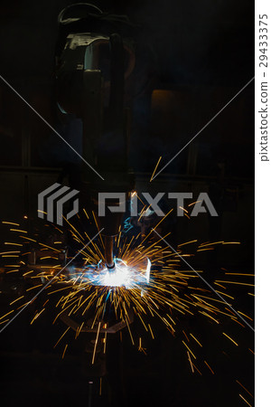 Close up torch body of robot welding 29433375