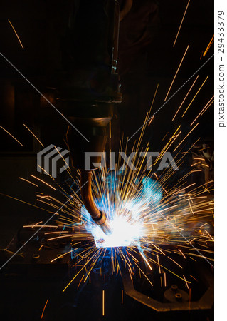 Close up robot welding in factory Close up robot welding in factory 29433379