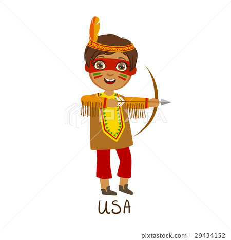 Boy In Native American Country National Clothes Boy In Native American Country National Clothes 29434152