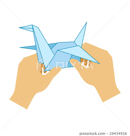 Two Hands Doing Origami Paper Crane, Elementary 29434916