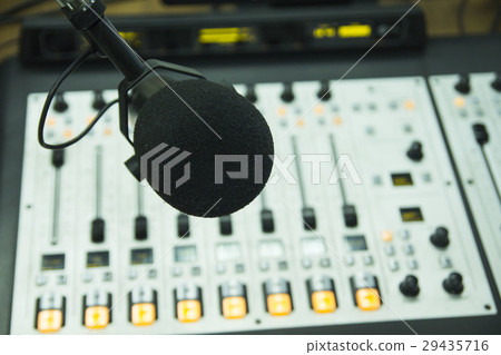 the microphone in the radio Studio 29435716