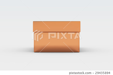 copper box front view in grey background 29435894