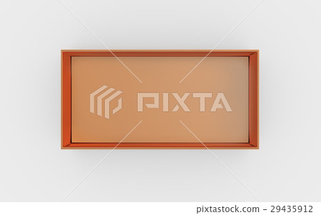 copper box tray top view in grey background copper box tray top view in grey background 29435912