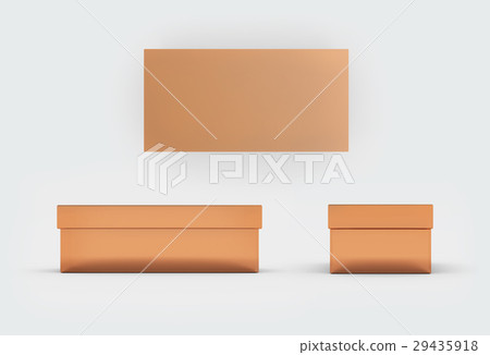 copper shoes box three side in grey background copper shoes box three side in grey background 29435918