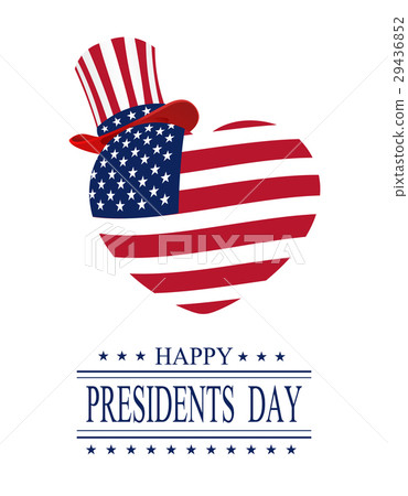 Presidents Day. Greeting card on a white 29436852