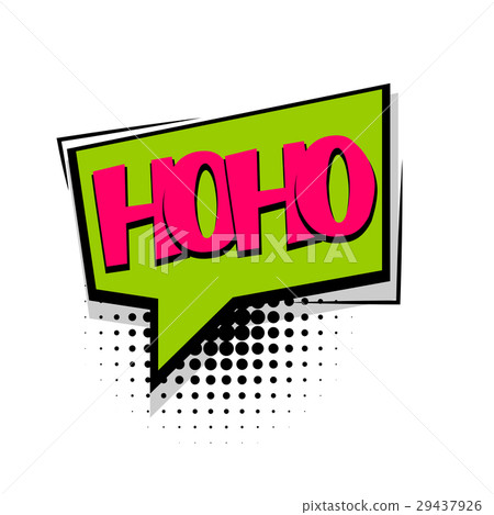 Ho Text Lettering ho comic text speech bubble - Stock Illustration [29437926 ...