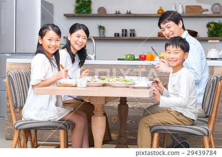 Family to eat Father Father Dad Mother Mother Sisterhood life feeling 29439784