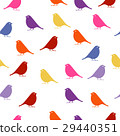 Birds. seamless baby background with colour birds. 29440351