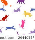 Cats. seamless baby background with colour cats. 29440357