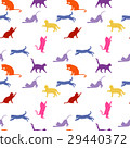 Cats. seamless baby background with colour cats. 29440372