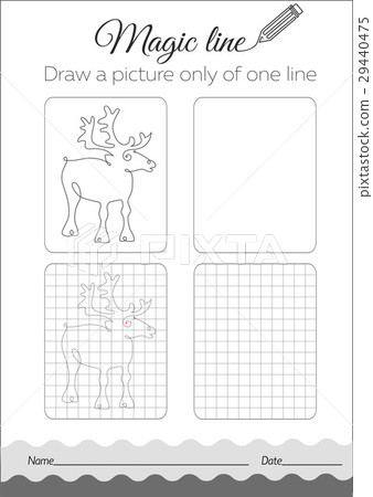 Coloring book deer Black Coloring book deer Black 29440475