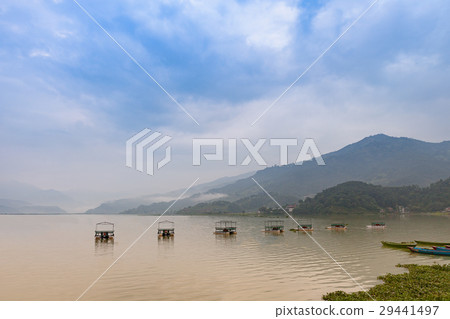 The lake Fewa with cloudy scene, Pokhara, Nepal The lake Fewa with cloudy scene, Pokhara, Nepal 29441497