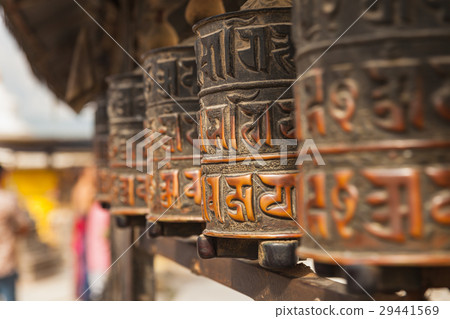 Tibetan prayer wheels. 29441569