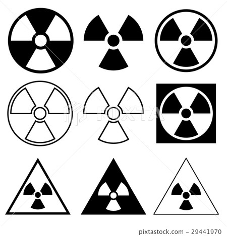 Radiation sign icons Radiation sign icons 29441970