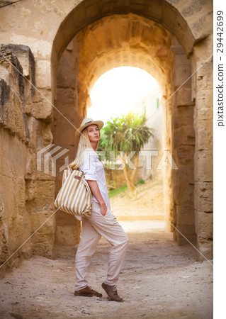 Woman in Tunisia El Jem roman apmphitheatre 29442699