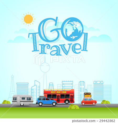 Modern Cityscape with different vehicle 29442862