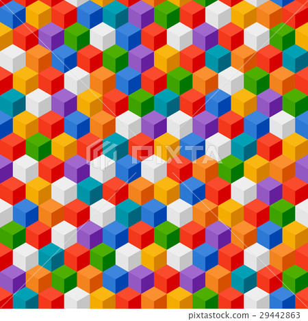 Abstract background of color cubes Abstract background of color cubes 29442863