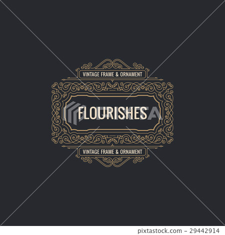Calligraphic Elegant Ornament Frame Lines Calligraphic Elegant Ornament Frame Lines 29442914
