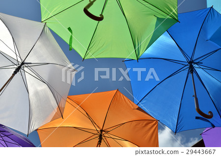 Colorful Umbrellas and Sky Colorful Umbrellas and Sky 29443667