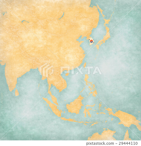 Map of East Asia - South Korea Map of East Asia - South Korea 29444110