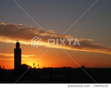 Minaret and sunset 29444195