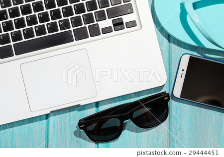 Modern laptop computer, top view Modern laptop computer, top view 29444451